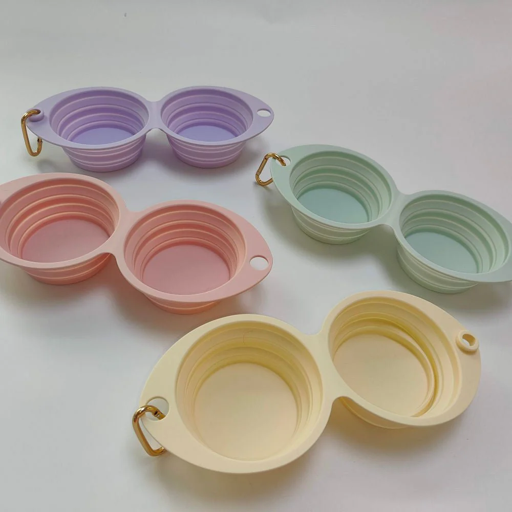 Tilley + Me Collapsible Double Pet Bowl – Lightweight & Portable for Travel - Image 6