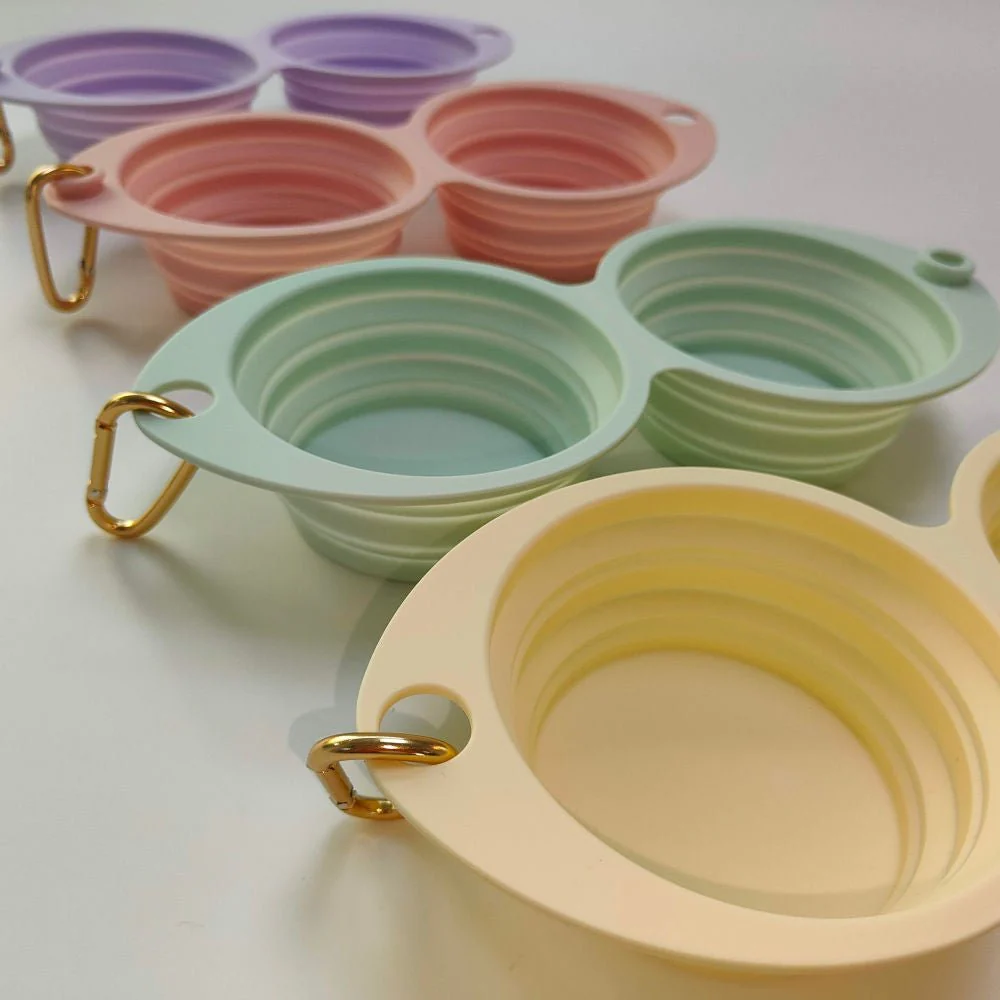 Tilley + Me Collapsible Double Pet Bowl – Lightweight & Portable for Travel - Image 7