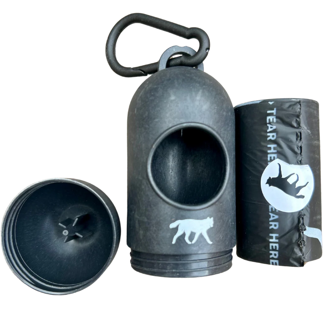 compostable plant-based dog poop bags + bamboo dispenser - Image 11