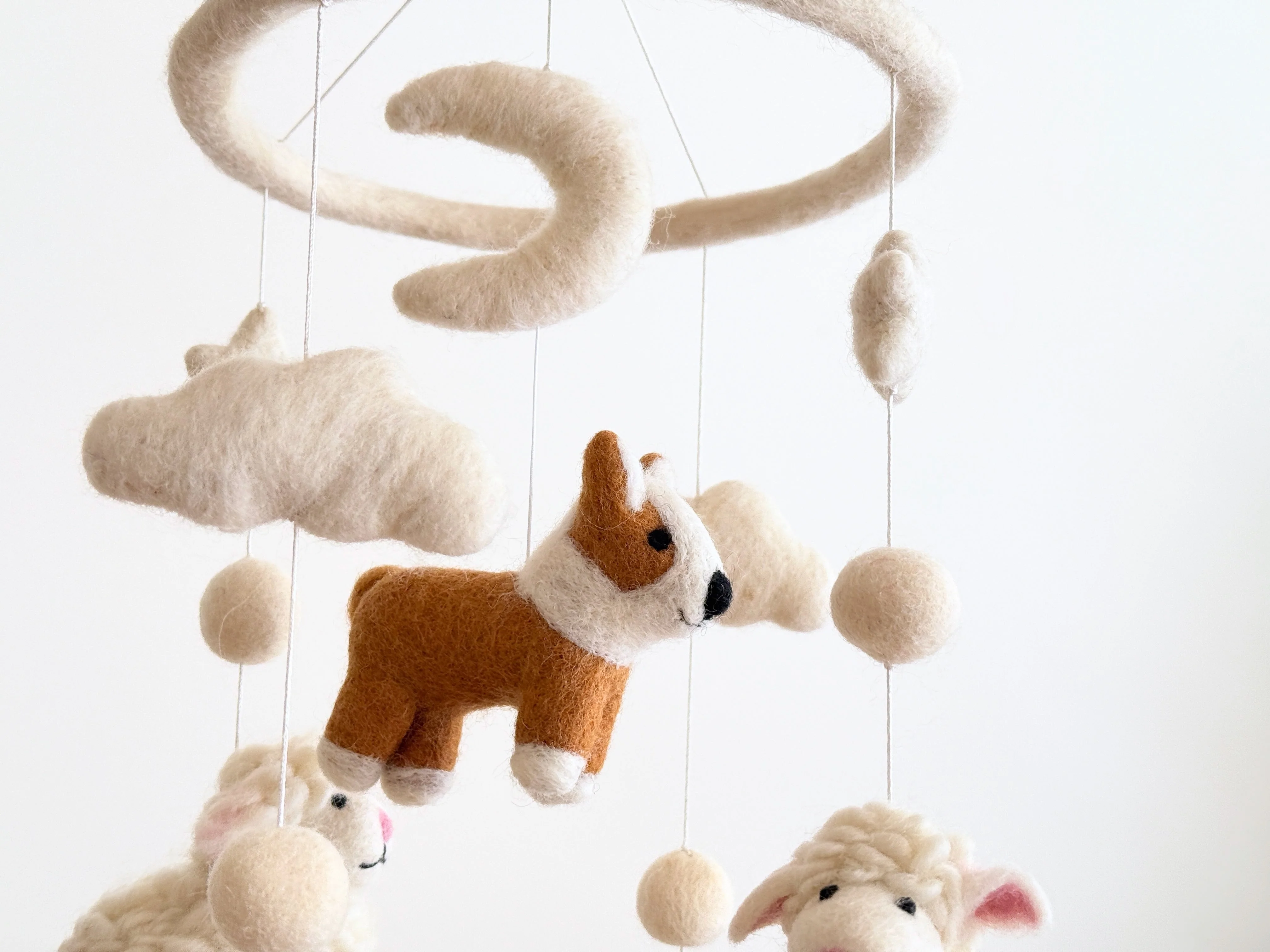 Corgi and Sheep Baby Mobile - Image 3