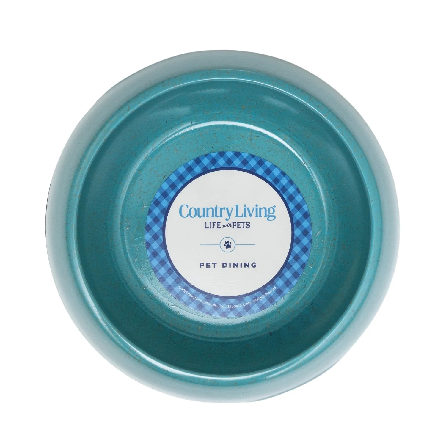 Country Living Set of 2 Natural Fiber Dog Bowls – Teal Blue - Image 5