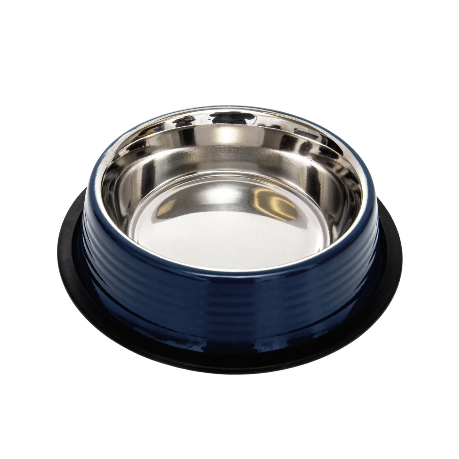 Country Living Set of 2 Ribbed Non-Slip Pet Bowls – Poseidon Blue - Image 5