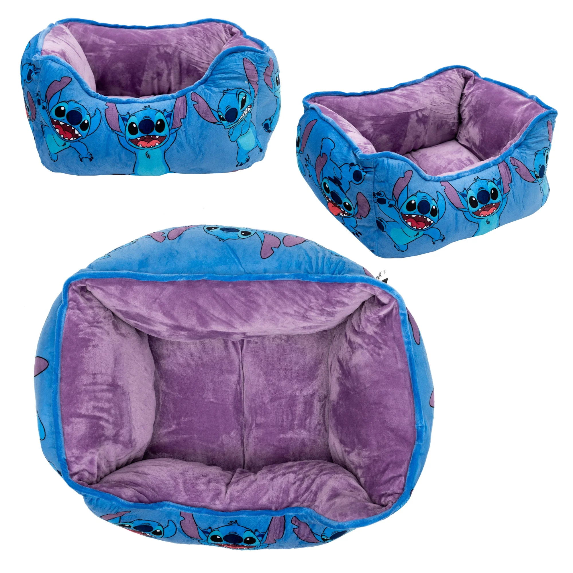 Cuddler Pet Bed - Stitch Poses Blue - Image 4