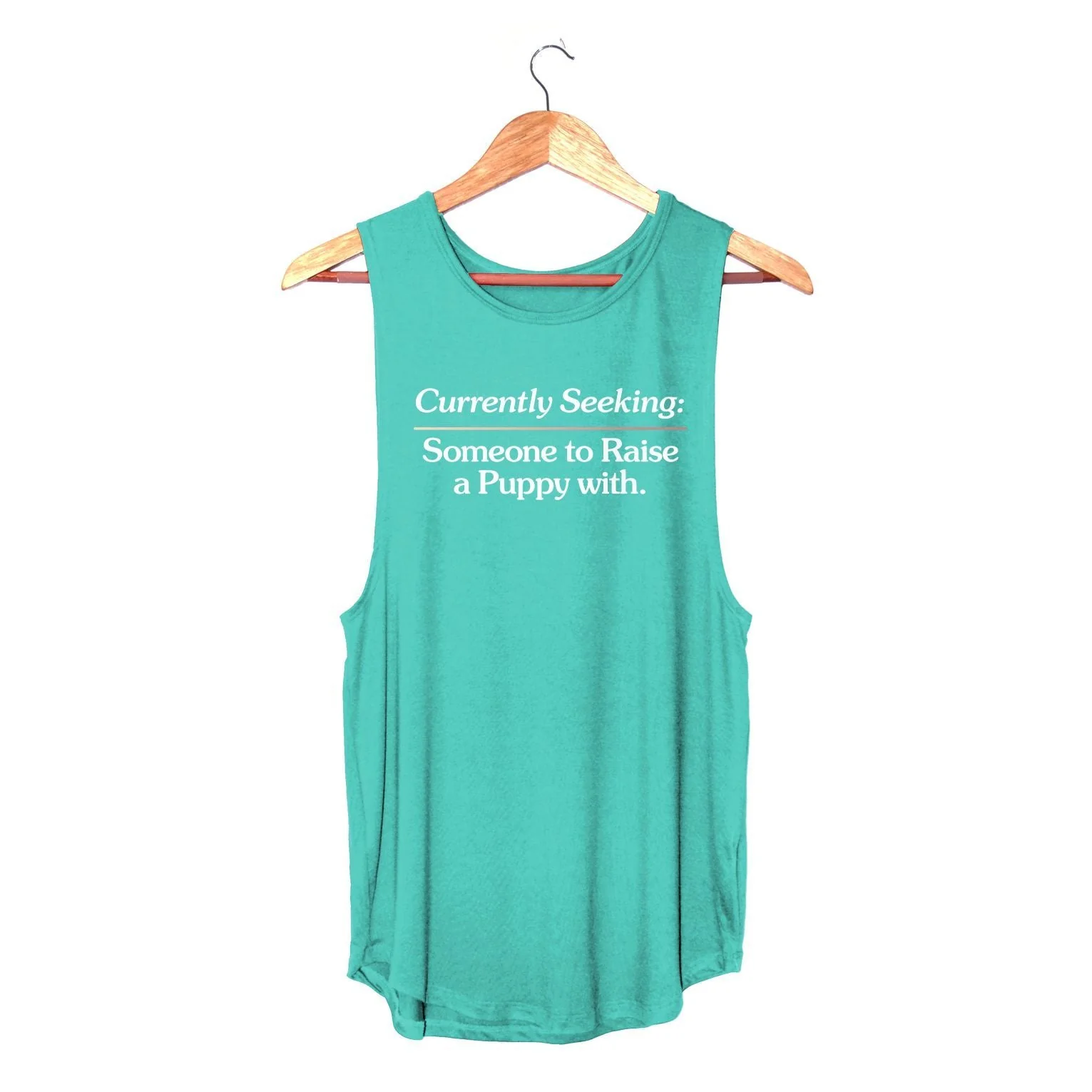 Currently Seeking Someone to Raise a Puppy With ~ Women's Sleeveless Tank - Image 5