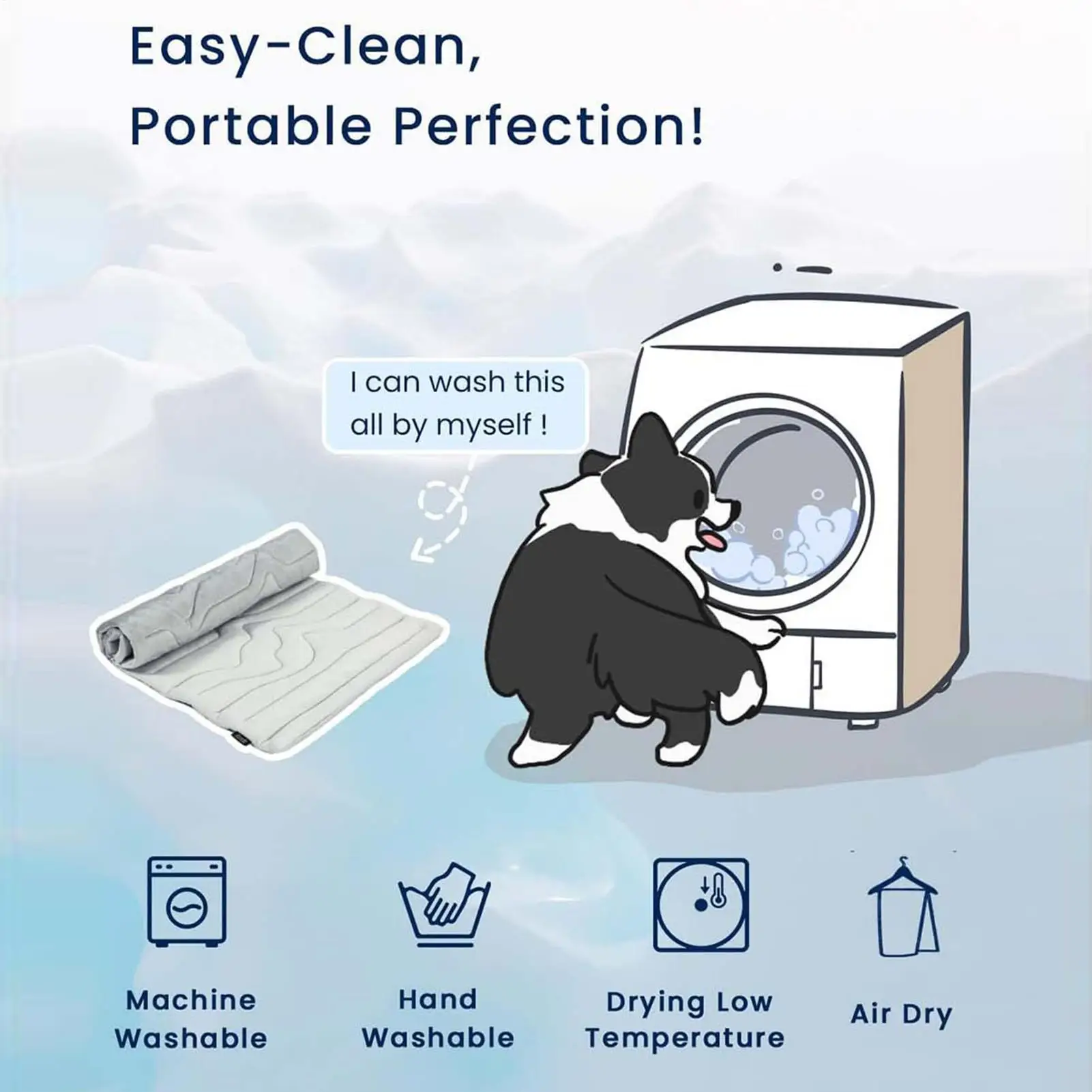 Dog Ice Mat Double-Sided Cooler Dog Mat Gentle Wear Resistant Pet Ice Pad - Image 7