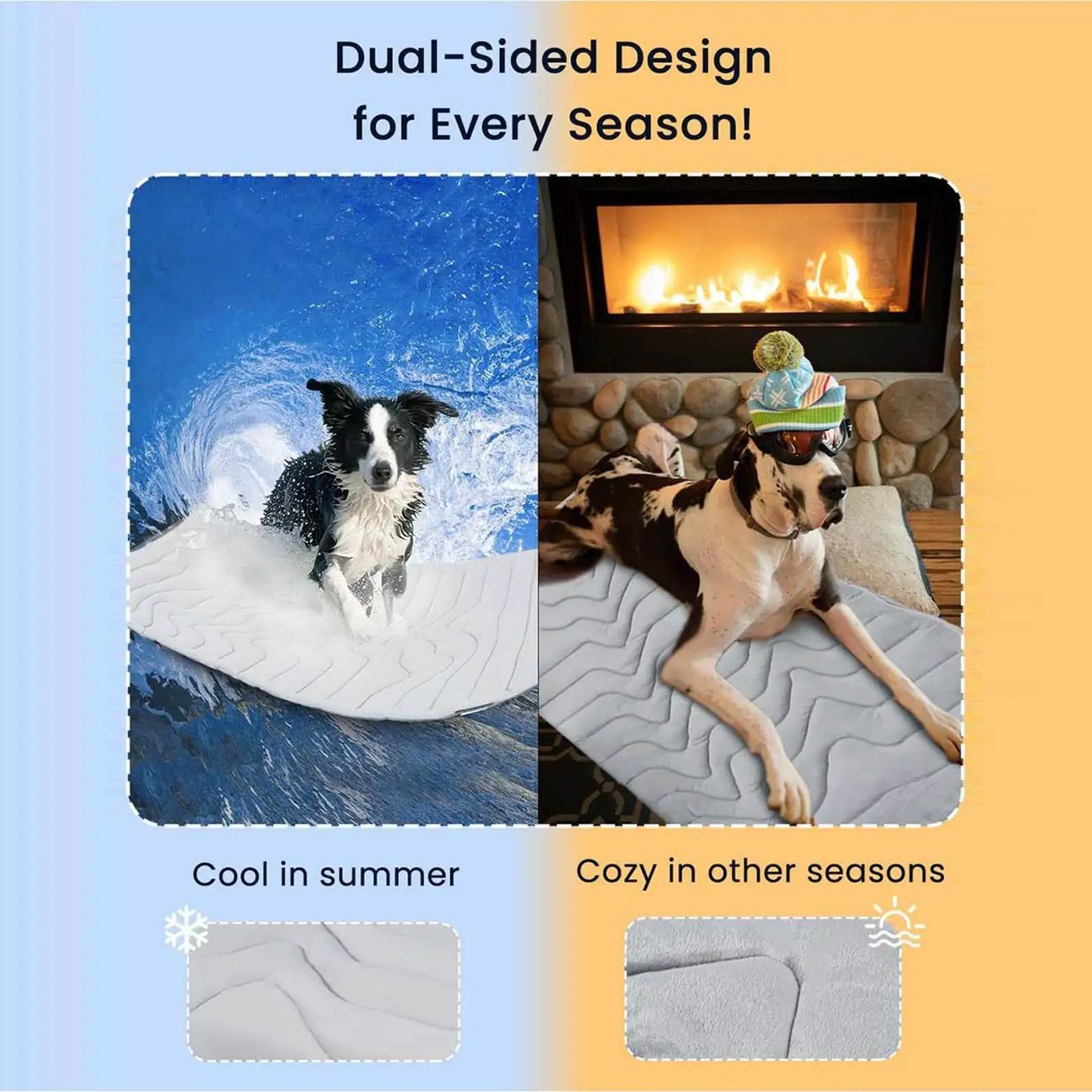 Dog Ice Mat Double-Sided Cooler Dog Mat Gentle Wear Resistant Pet Ice Pad - Image 9