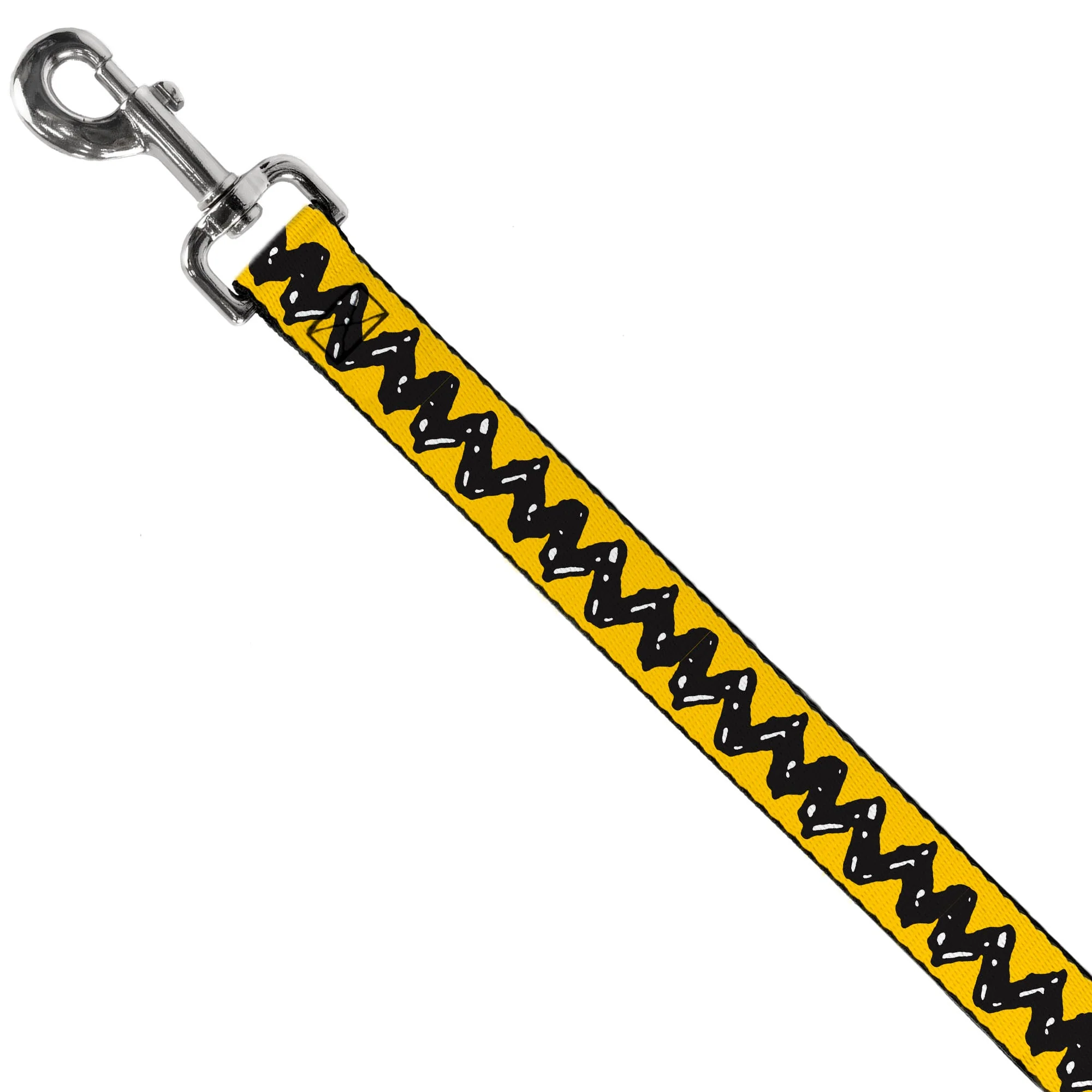 Dog Leash - Peanuts Charlie Brown Zig Zag Stripe Yellow/Black - Image 2