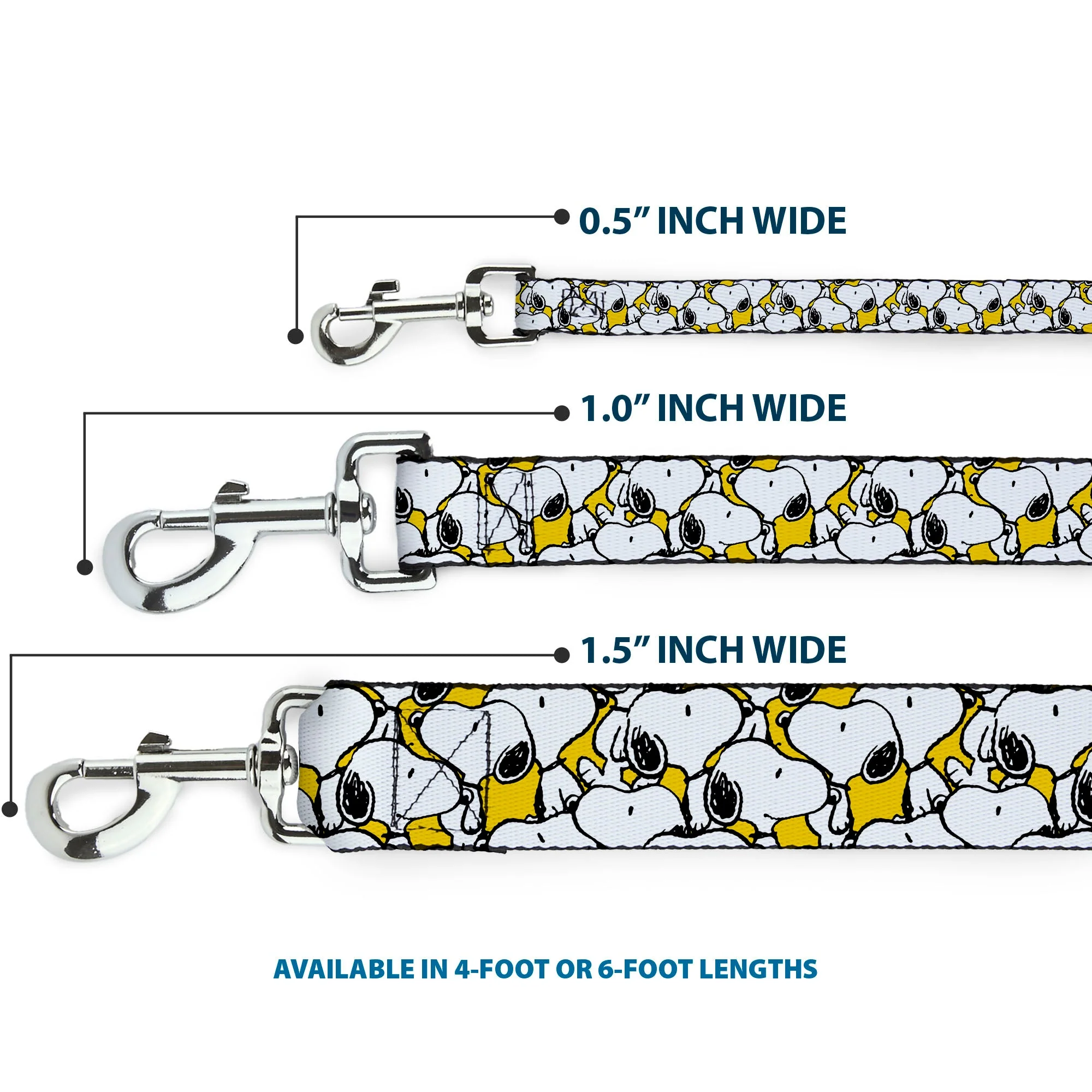 Dog Leash - Peanuts Snoopy Pose Stacked Yellow - Image 3