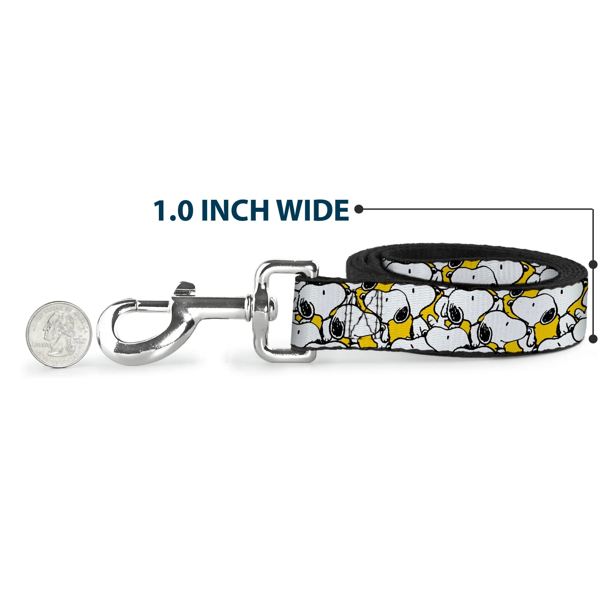 Dog Leash - Peanuts Snoopy Pose Stacked Yellow - Image 5