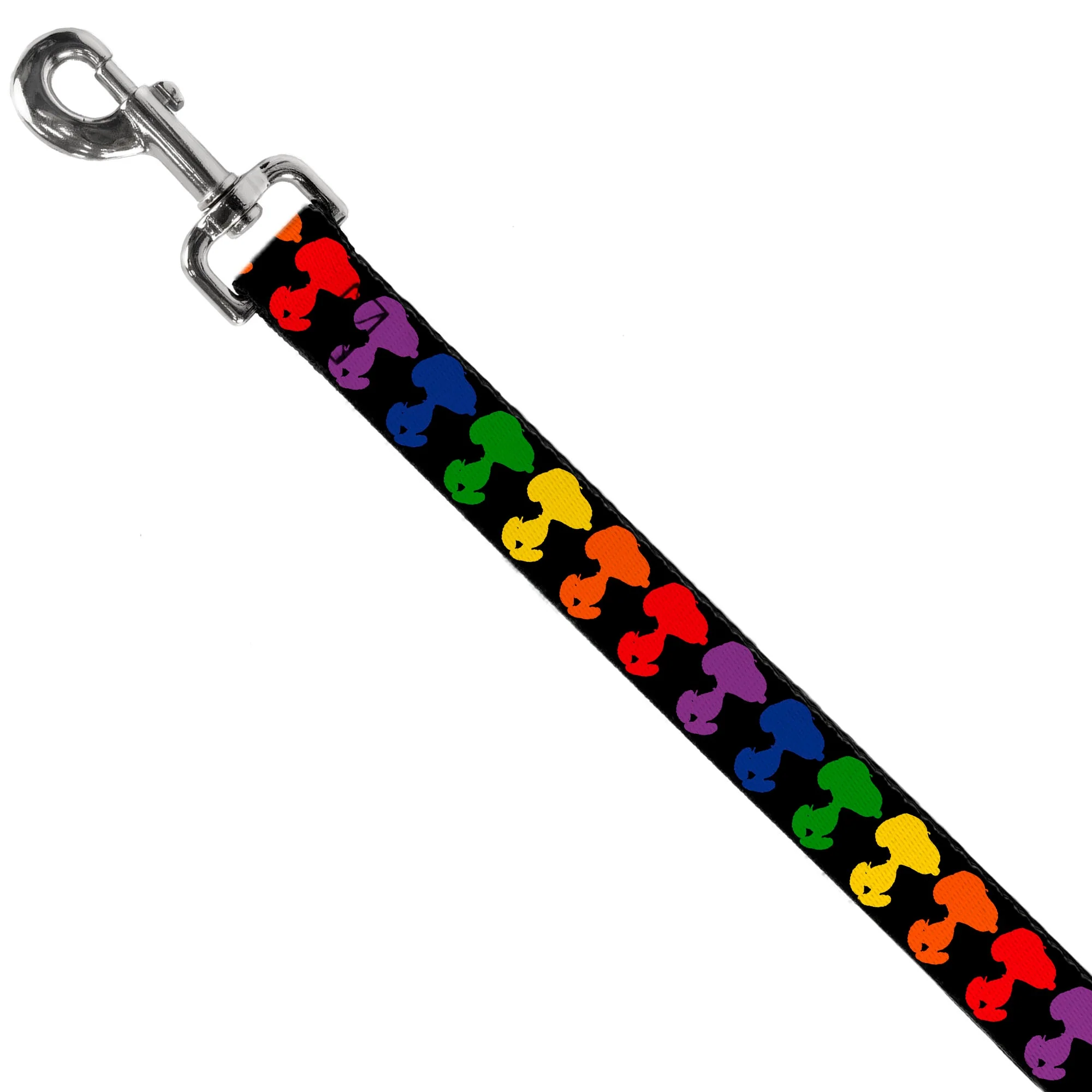 Dog Leash - Peanuts Snoopy Silhoutte Pose Black/Rainbow Multi Color - Image 2