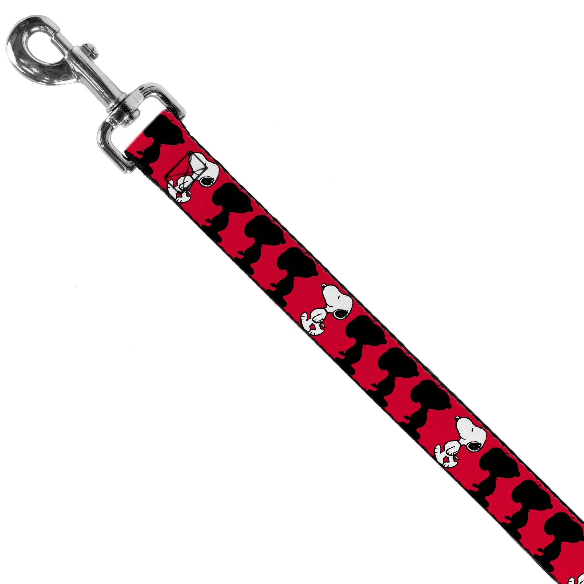 Dog Leash - Peanuts Snoopy Walking/Silhouette Pose Red/Black/White - Image 2
