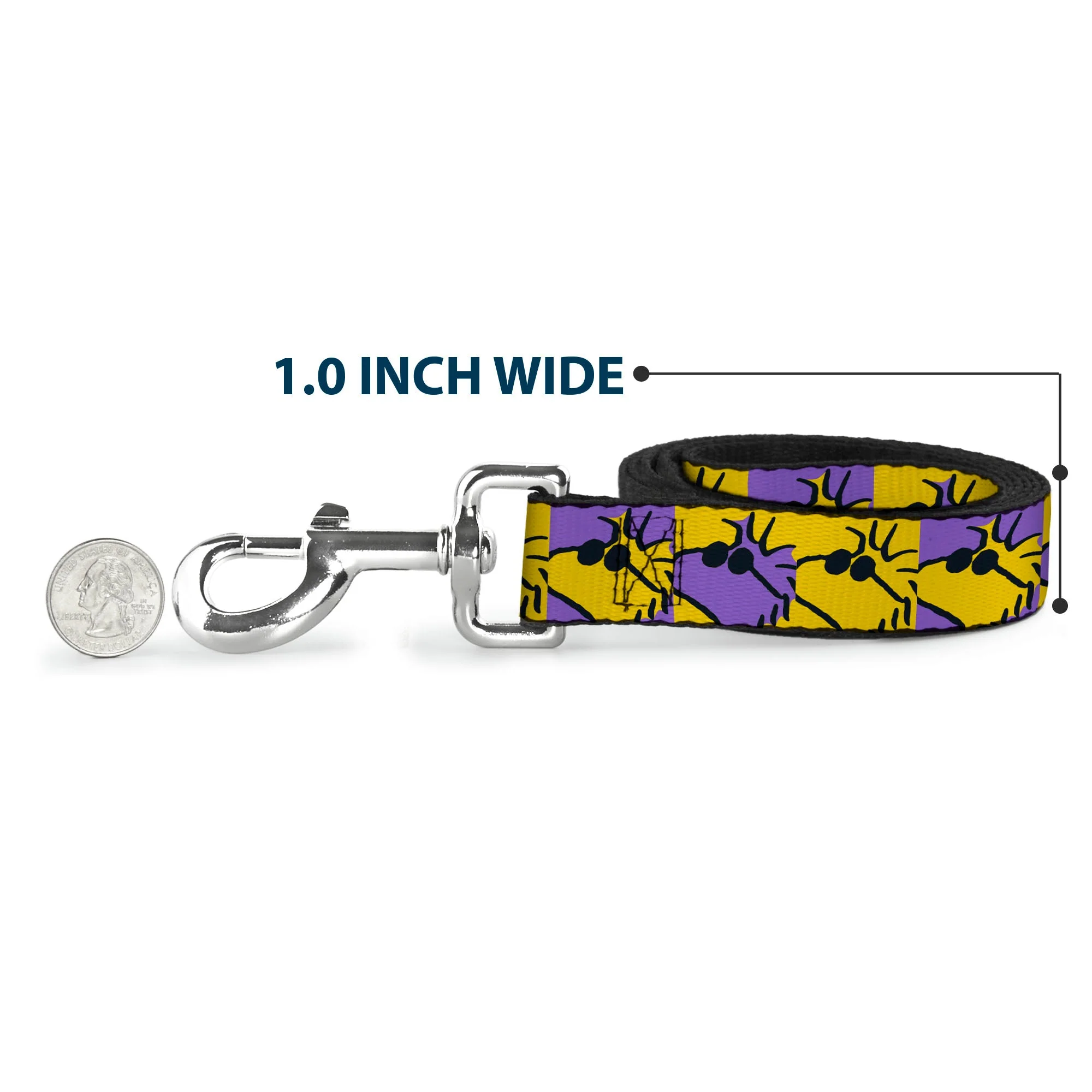 Dog Leash - Peanuts Woodstock Shades Pose Blocks Blue/Yellow/Black - Image 5