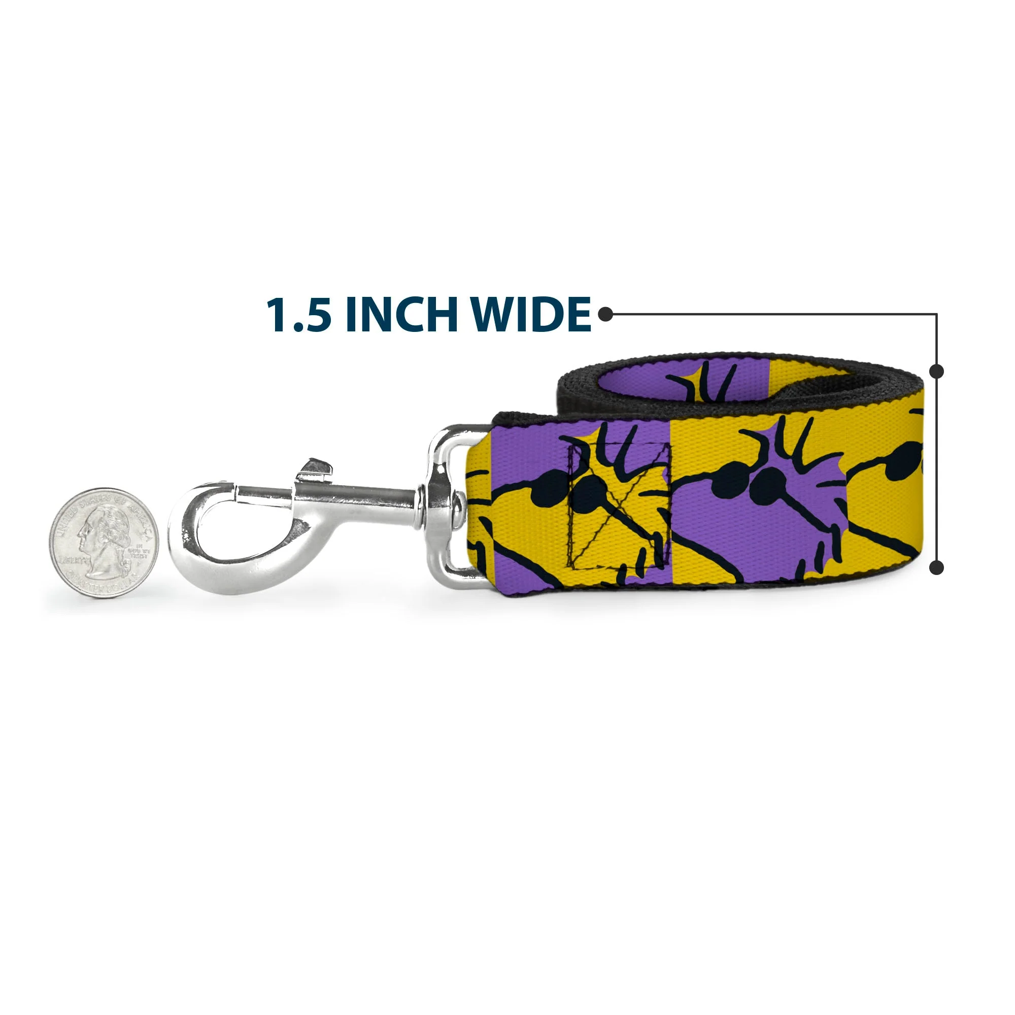 Dog Leash - Peanuts Woodstock Shades Pose Blocks Blue/Yellow/Black - Image 6