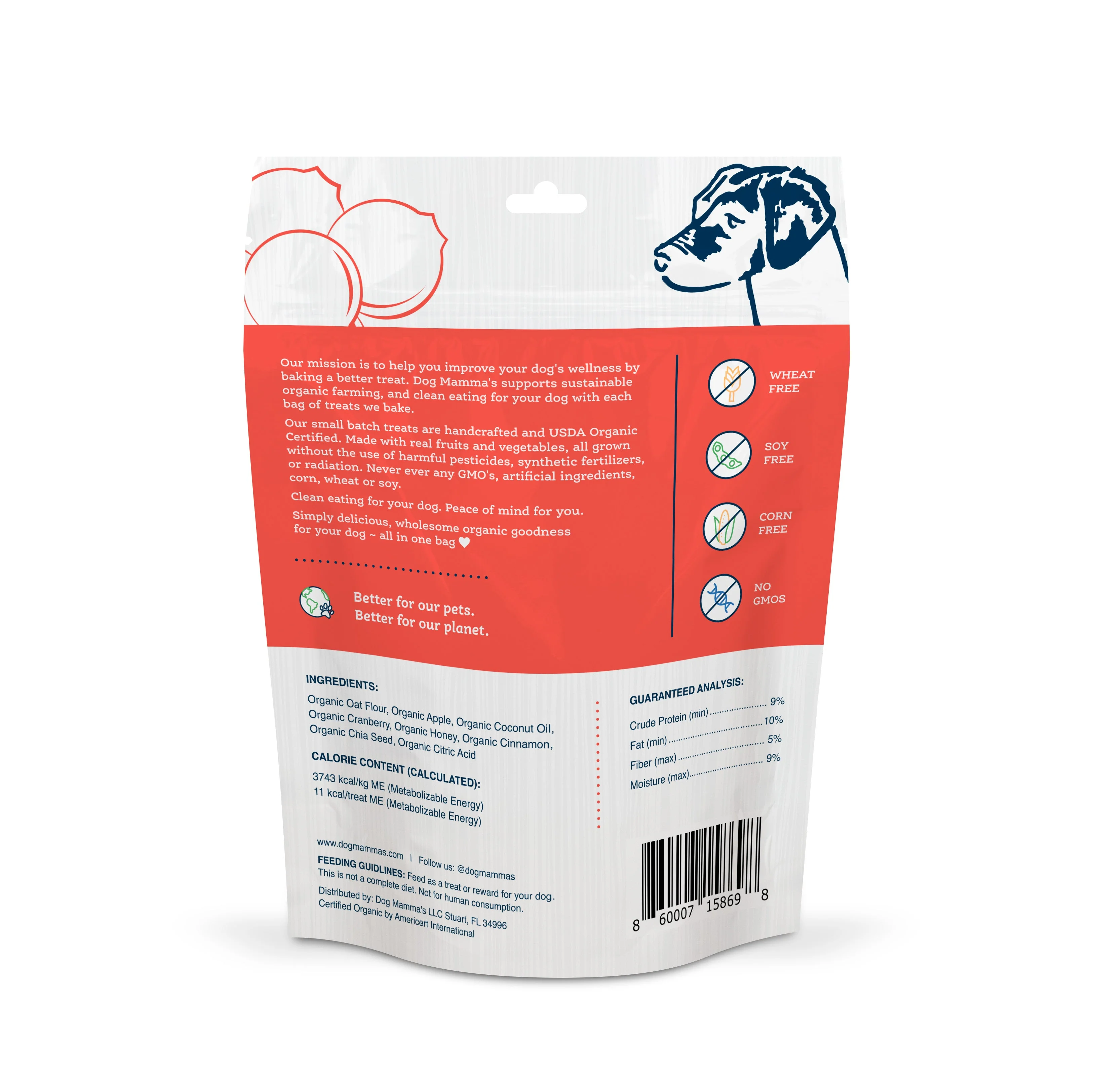 Dog Mamma's Organic Apple Cranberry Recipe - USDA Organic Certified Dog Treats - Image 2
