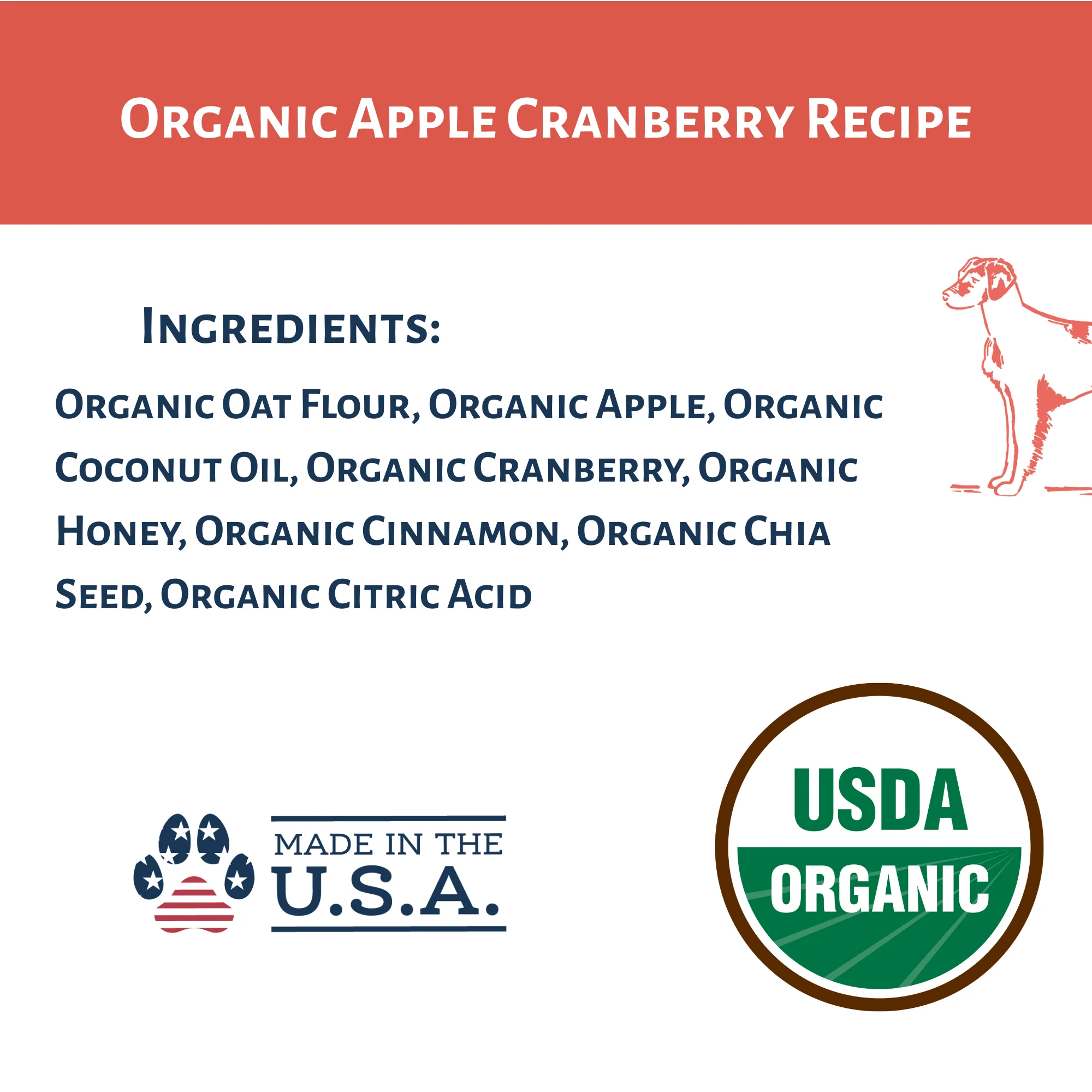 Dog Mamma's Organic Apple Cranberry Recipe - USDA Organic Certified Dog Treats - Image 5