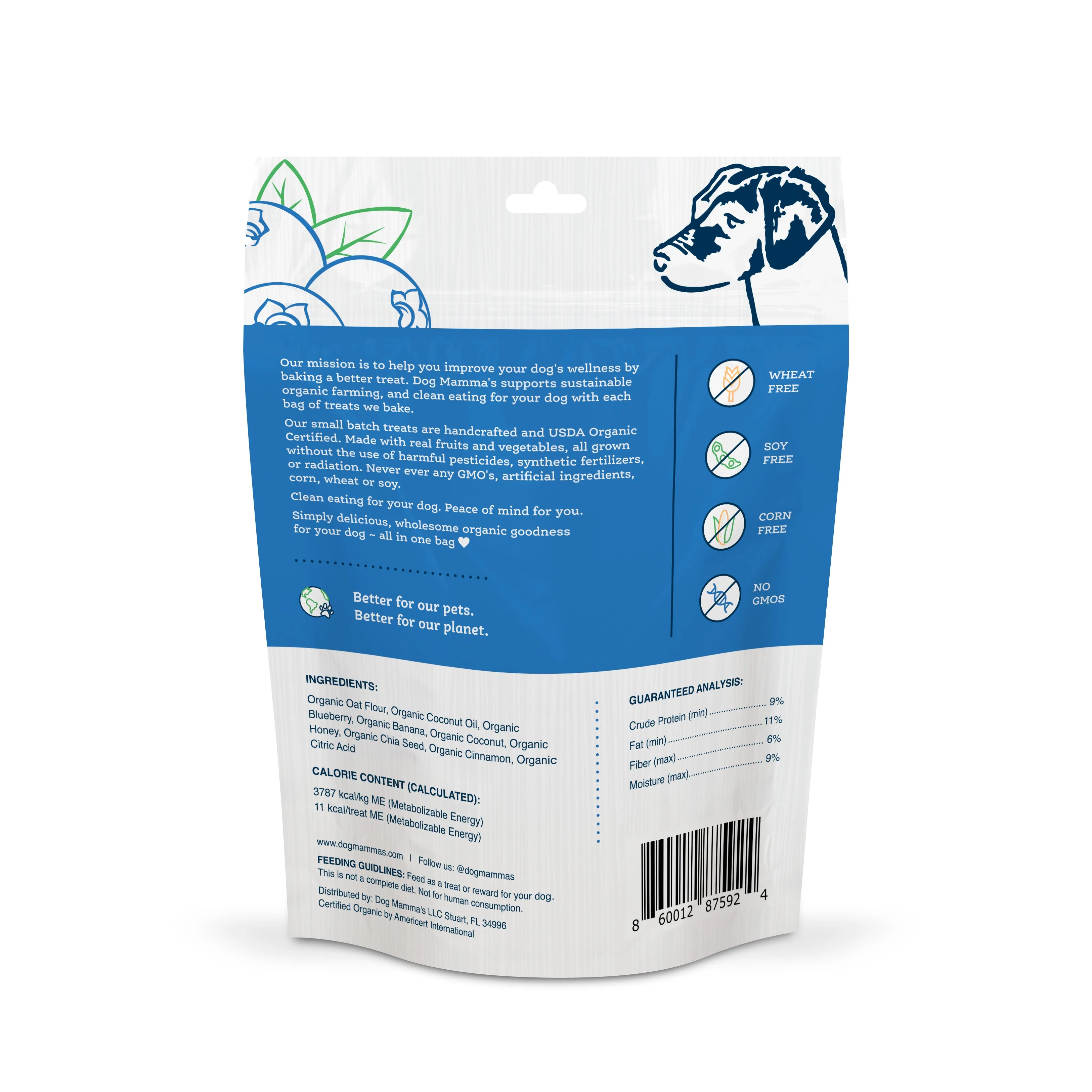 Dog Mamma's Organic Berry Banana Coconut Recipe - USDA Organic Certified Dog Treats - Image 2