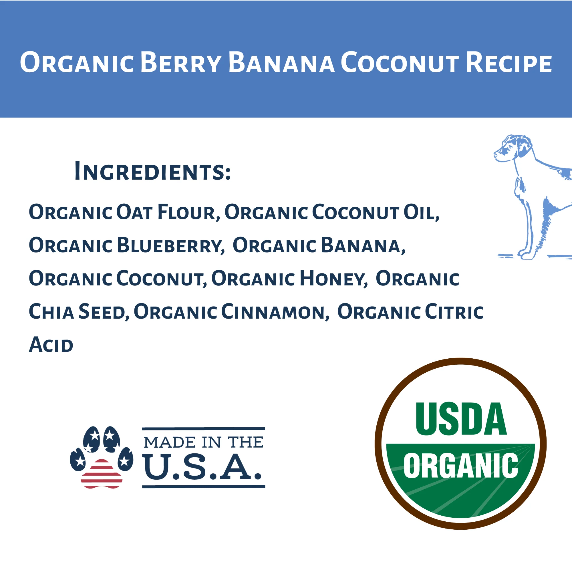Dog Mamma's Organic Berry Banana Coconut Recipe - USDA Organic Certified Dog Treats - Image 5