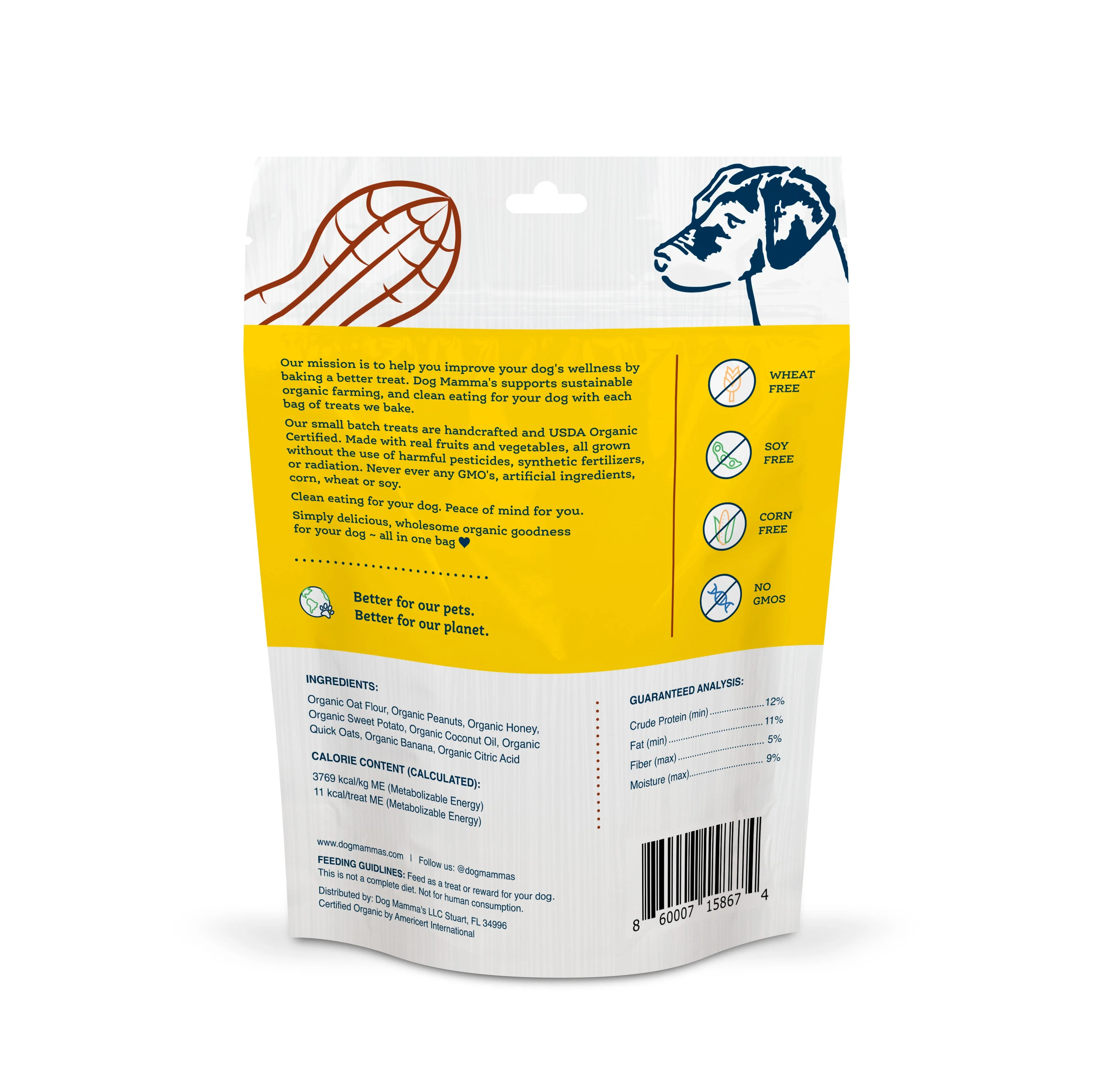 Dog Mamma's Organic Peanut Butter Banana Recipe - USDA Organic Certified Dog Treats - Image 2