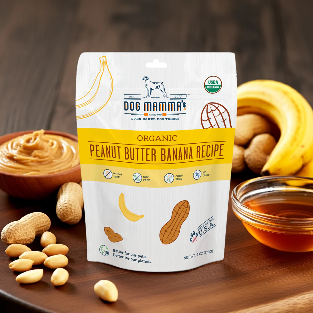 Dog Mamma's Organic Peanut Butter Banana Recipe - USDA Organic Certified Dog Treats - Image 4