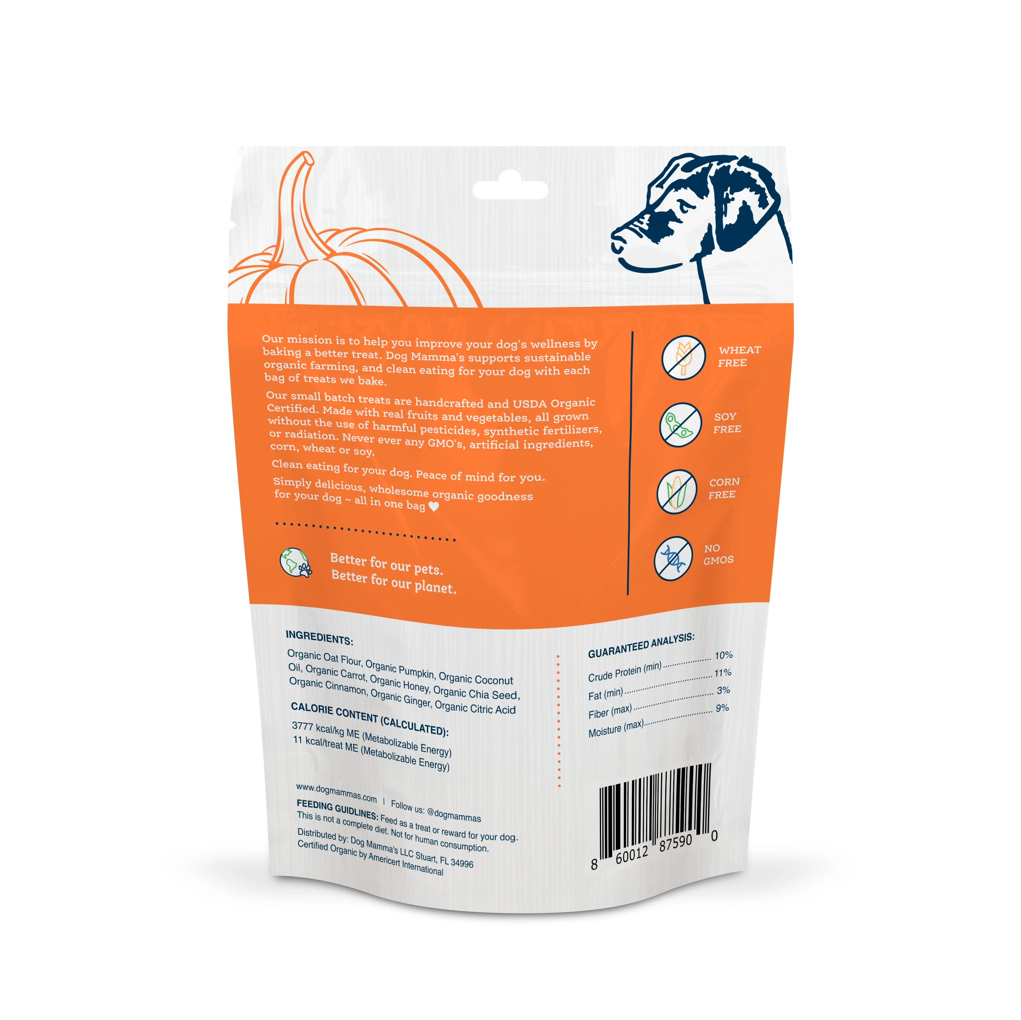 Dog Mamma's Organic Pumpkin Snaps Recipe- USDA Organic Certified Dog Treats - Image 2