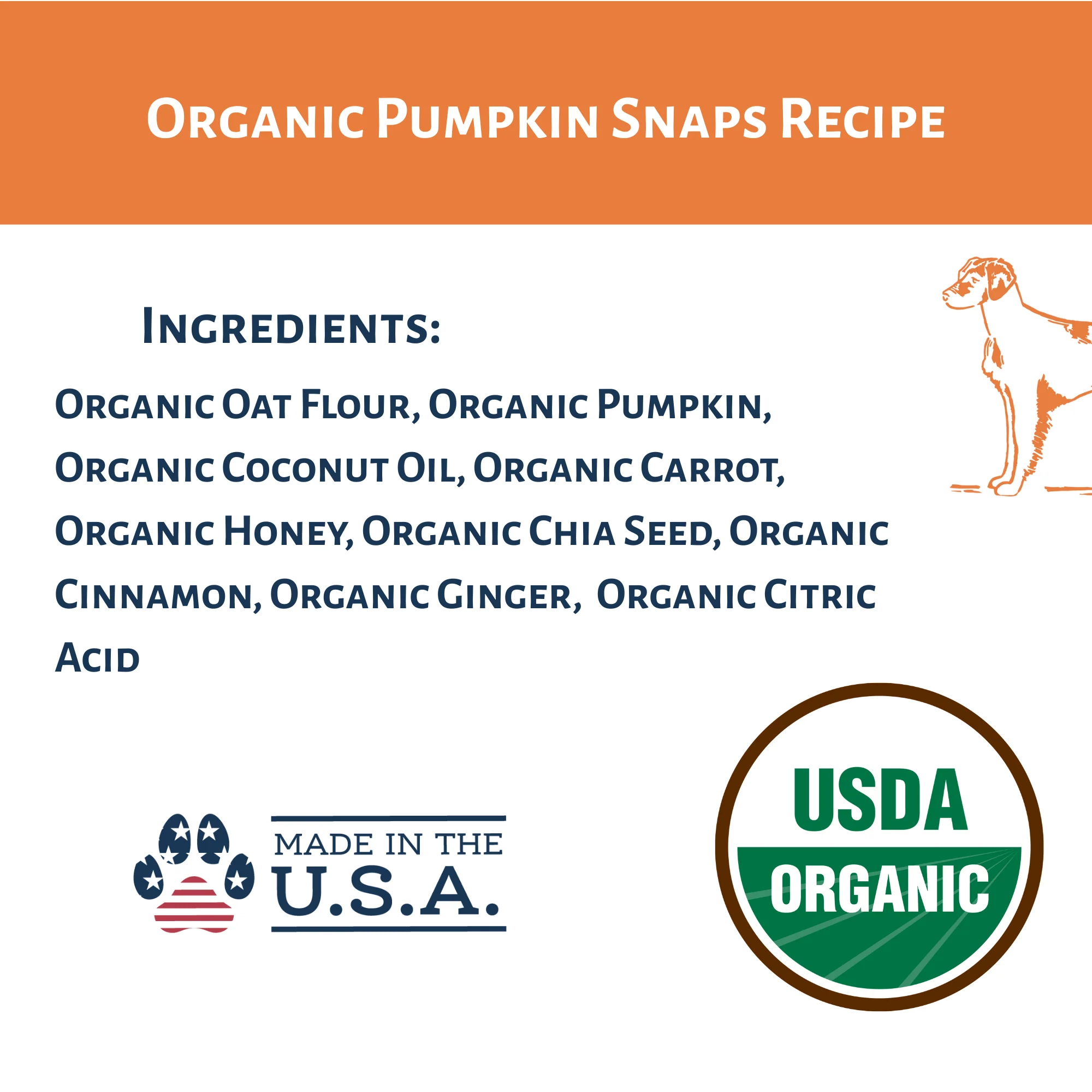 Dog Mamma's Organic Pumpkin Snaps Recipe- USDA Organic Certified Dog Treats - Image 5