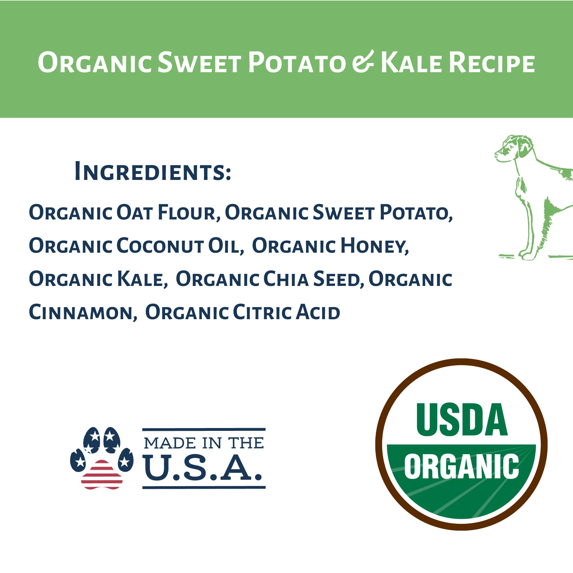 Dog Mamma's Organic Sweet Potato & Kale Recipe - USDA Organic Certified Dog Treats - Image 5