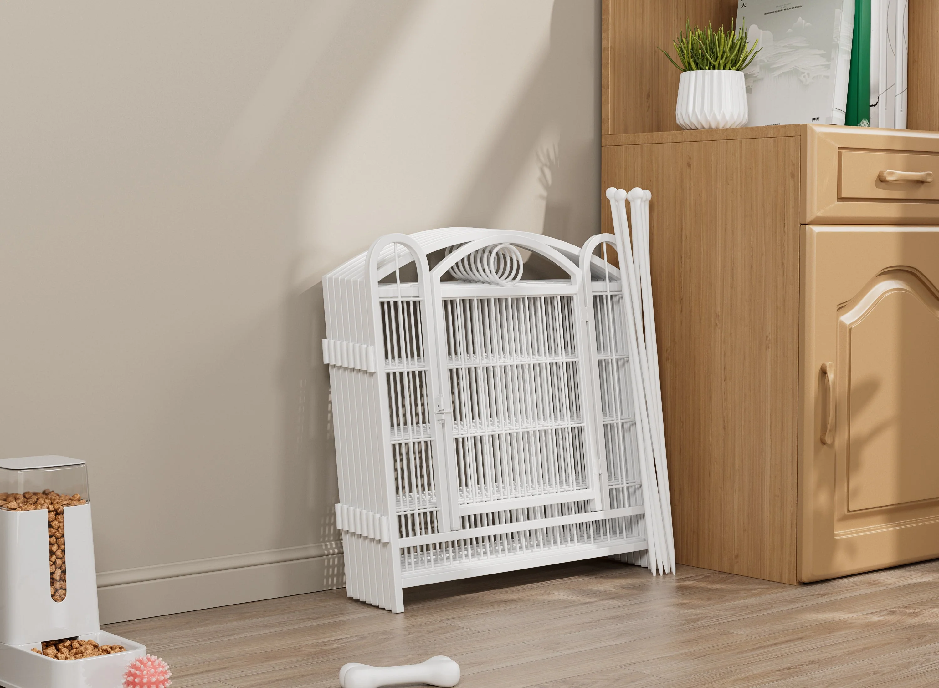 Dog Playpen Indoor 24 inch 8 Panels Metal Dog Pen Pet Dog Fence Outdoor Exercise Pen with Doors, Heavy Duty Dog Fence Puppy Pen for Large Medium Small Dogs Indoor Outdoor Foldable Pet Exercise Pen - Image 16