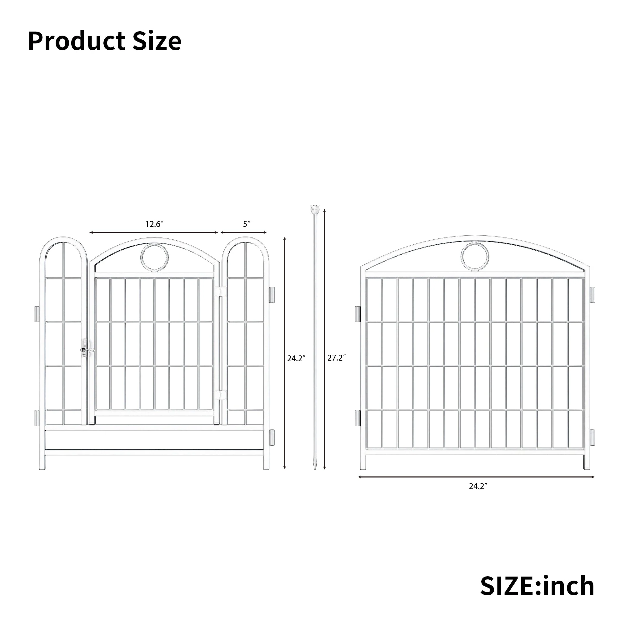 Dog Playpen Indoor 24 inch 8 Panels Metal Dog Pen Pet Dog Fence Outdoor Exercise Pen with Doors, Heavy Duty Dog Fence Puppy Pen for Large Medium Small Dogs Indoor Outdoor Foldable Pet Exercise Pen - Image 6