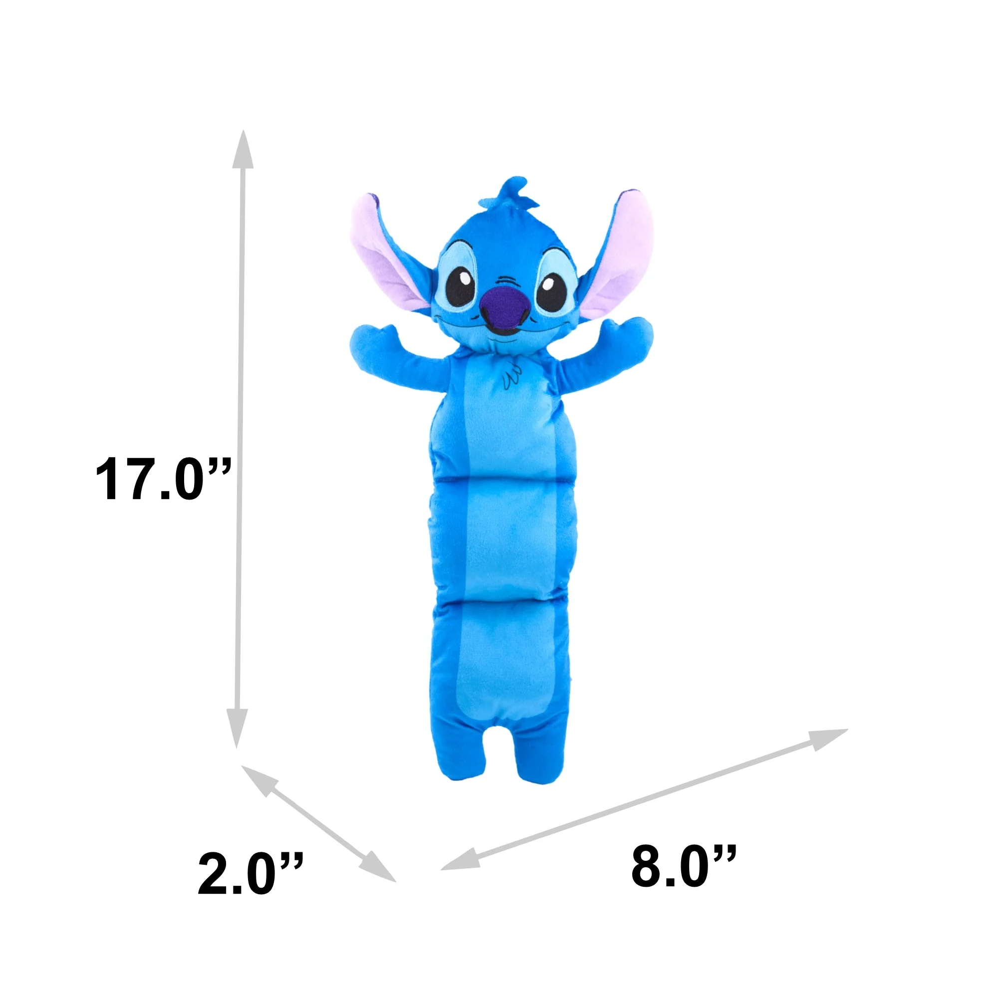 Dog Toy Multi Squeaker Plush - Lilo and Stitch Stitch Arms Up Pose Blue - Image 3