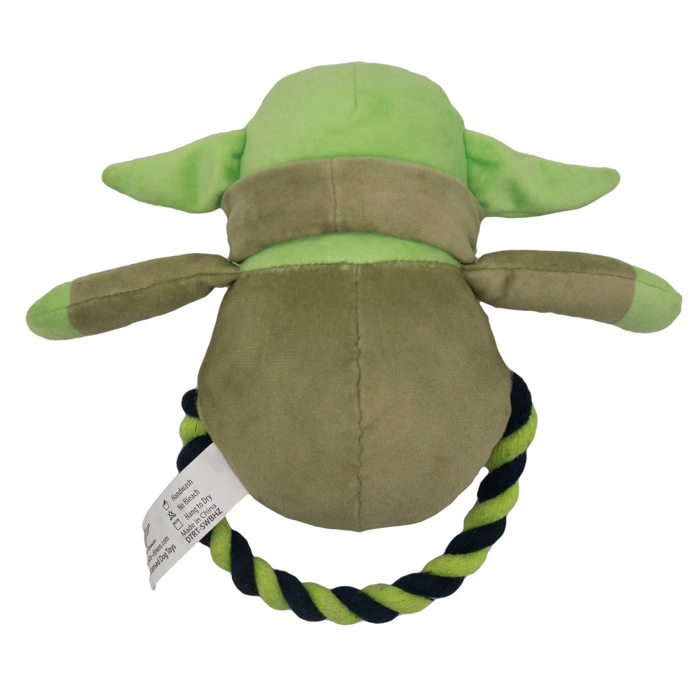 Dog Toy Plush Rope Toy - Star Wars The Child Plush + Green Black Round Rope - Image 3