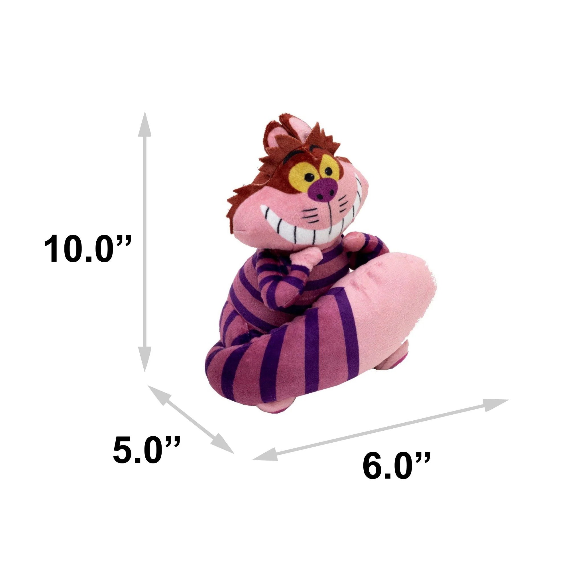 Dog Toy Squeaker Plush - Alice in Wonderland Cheshire Cat Sitting Full Body Pose - Image 4
