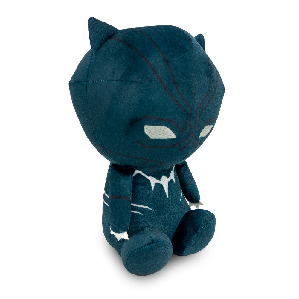 Dog Toy Squeaker Plush - Avengers Kawaii Black Panther Full Body Sitting Pose - Image 2