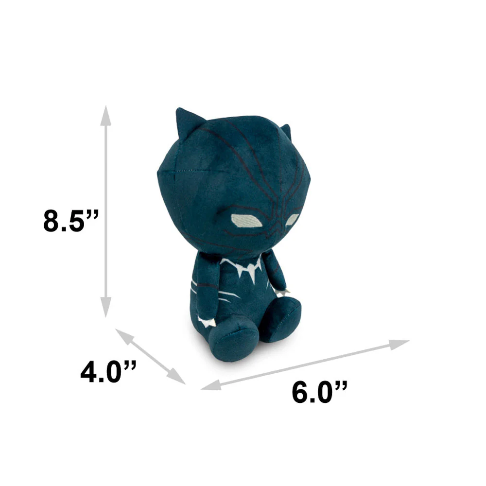 Dog Toy Squeaker Plush - Avengers Kawaii Black Panther Full Body Sitting Pose - Image 4