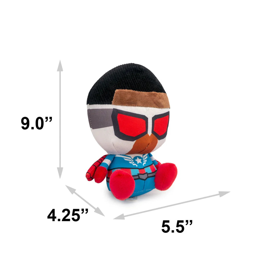 Dog Toy Squeaker Plush - Avengers Kawaii Falcon Full Body Sitting Pose - Image 4