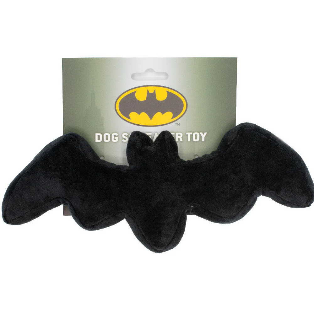 Dog Toy Squeaker Plush - Batman Bat Shape Black - Image 3