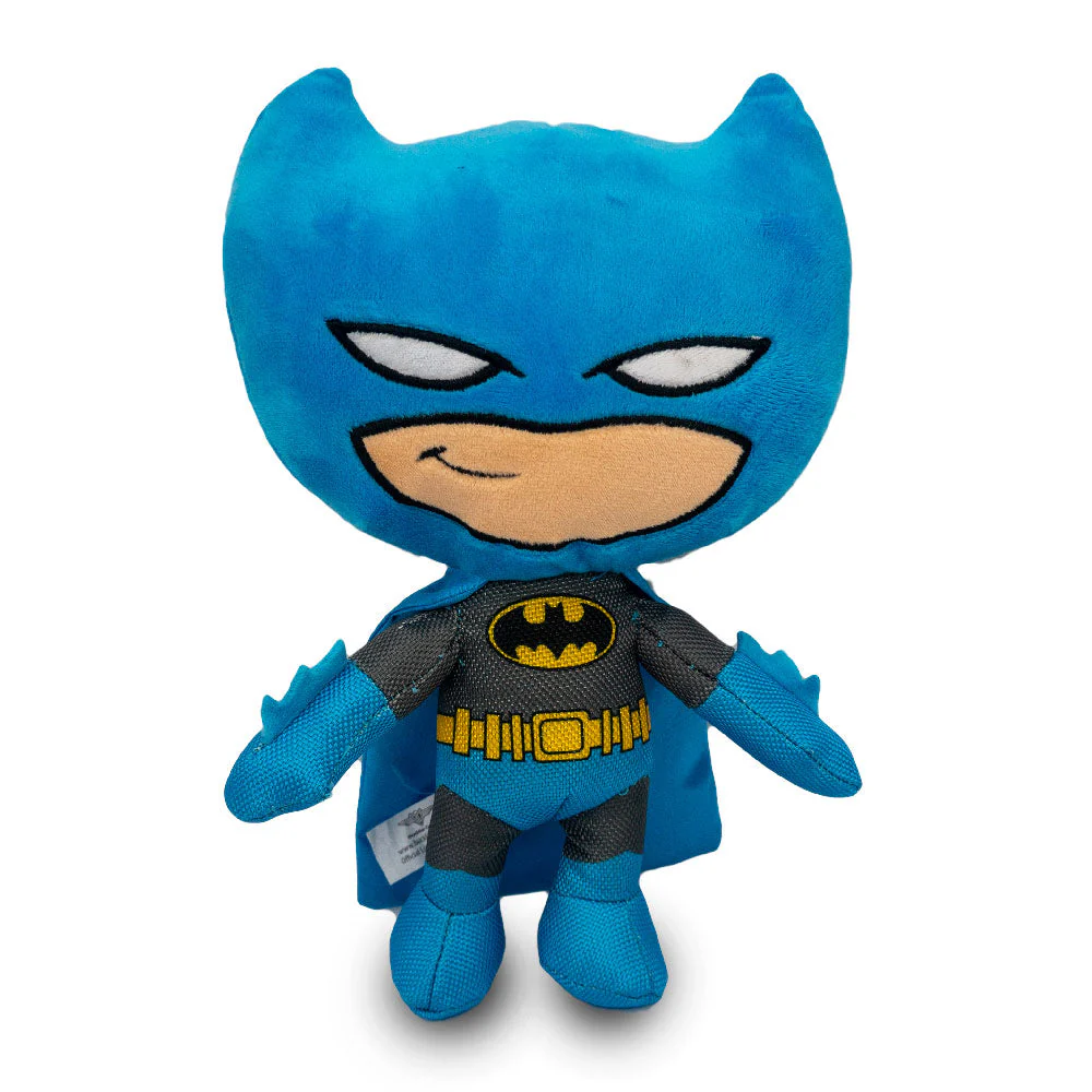 Dog Toy Squeaker Plush - Batman Full Body Standing Pose with Blue Cape