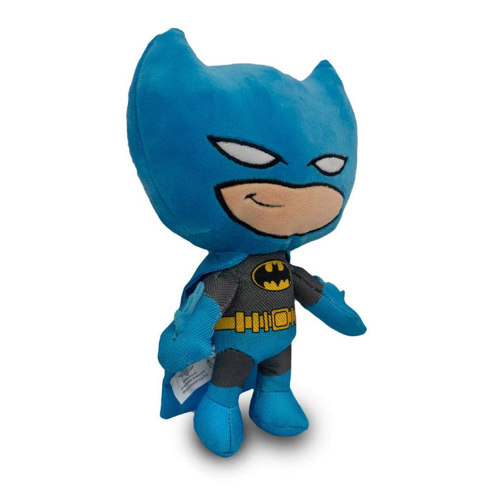 Dog Toy Squeaker Plush - Batman Full Body Standing Pose with Blue Cape - Image 2