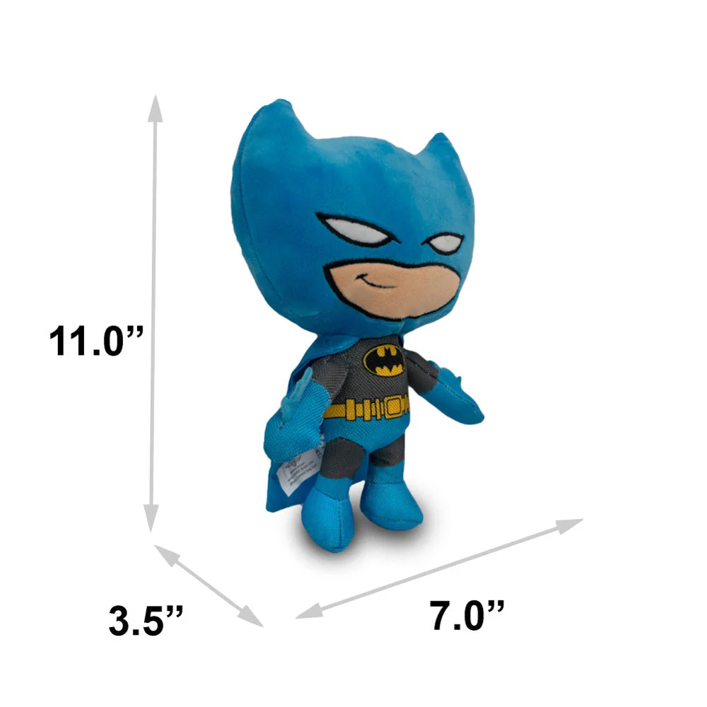 Dog Toy Squeaker Plush - Batman Full Body Standing Pose with Blue Cape - Image 5