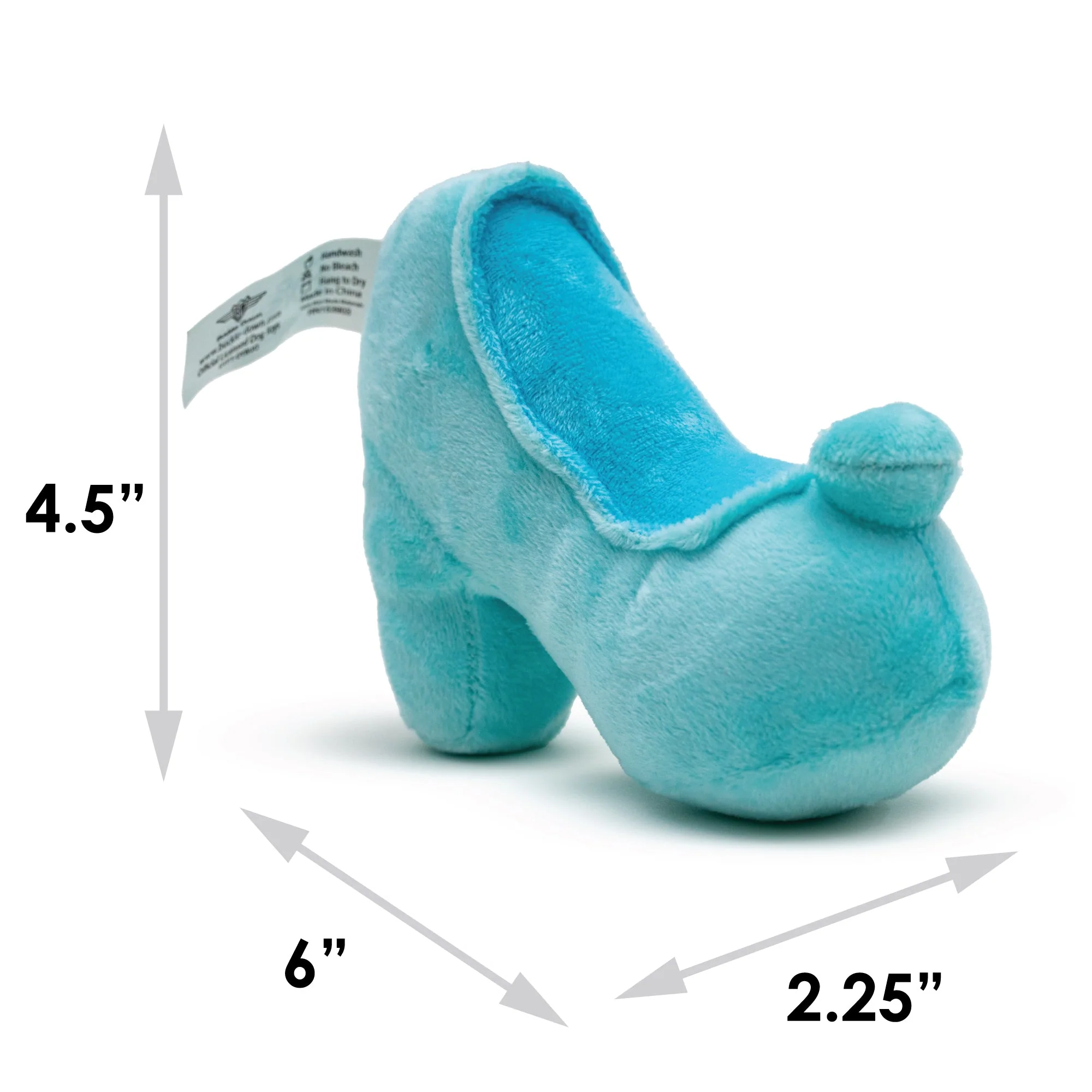 Dog Toy Squeaker Plush - Cinderella Slipper Replica Light Blue - Image 5