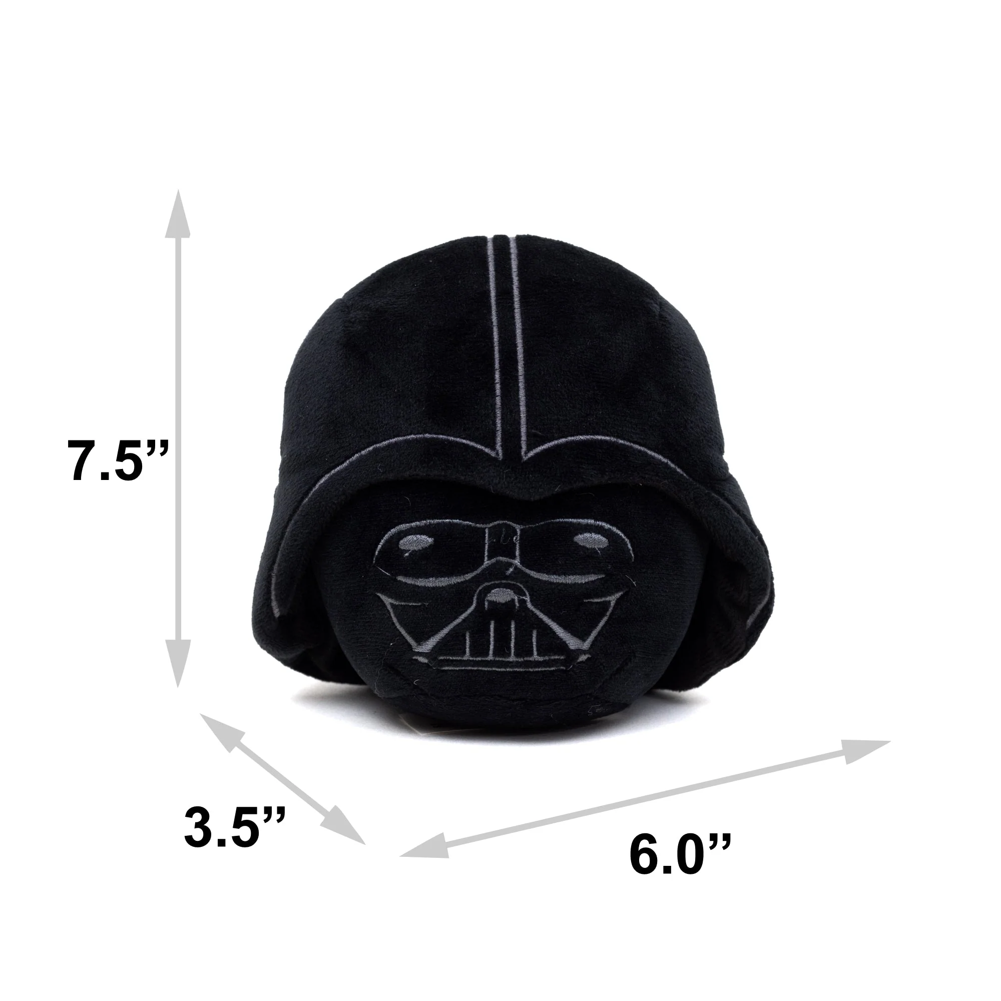 Dog Toy Squeaker Plush - Darth Vader Helmet Black - Image 4