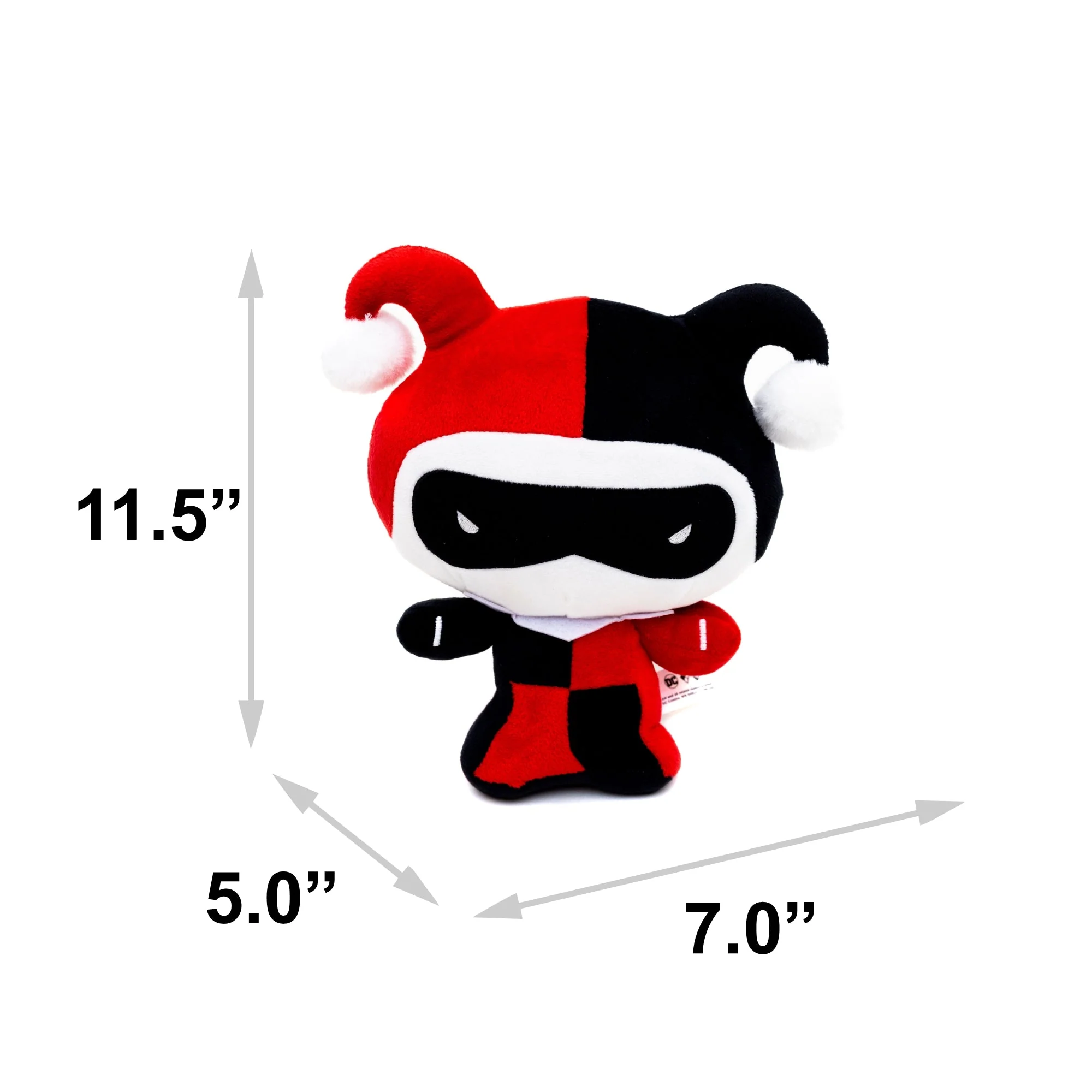 Dog Toy Squeaker Plush - DC Comics Chibi Harley Quinn Standing Pose - Image 4
