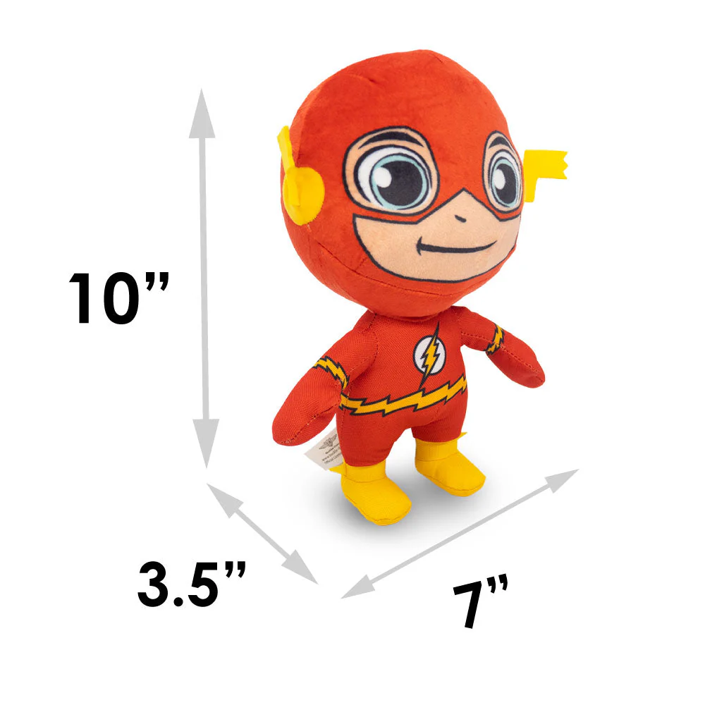 Dog Toy Squeaker Plush - DC Super Friends Collection Chibi Flash Full Body Standing Pose - Image 4