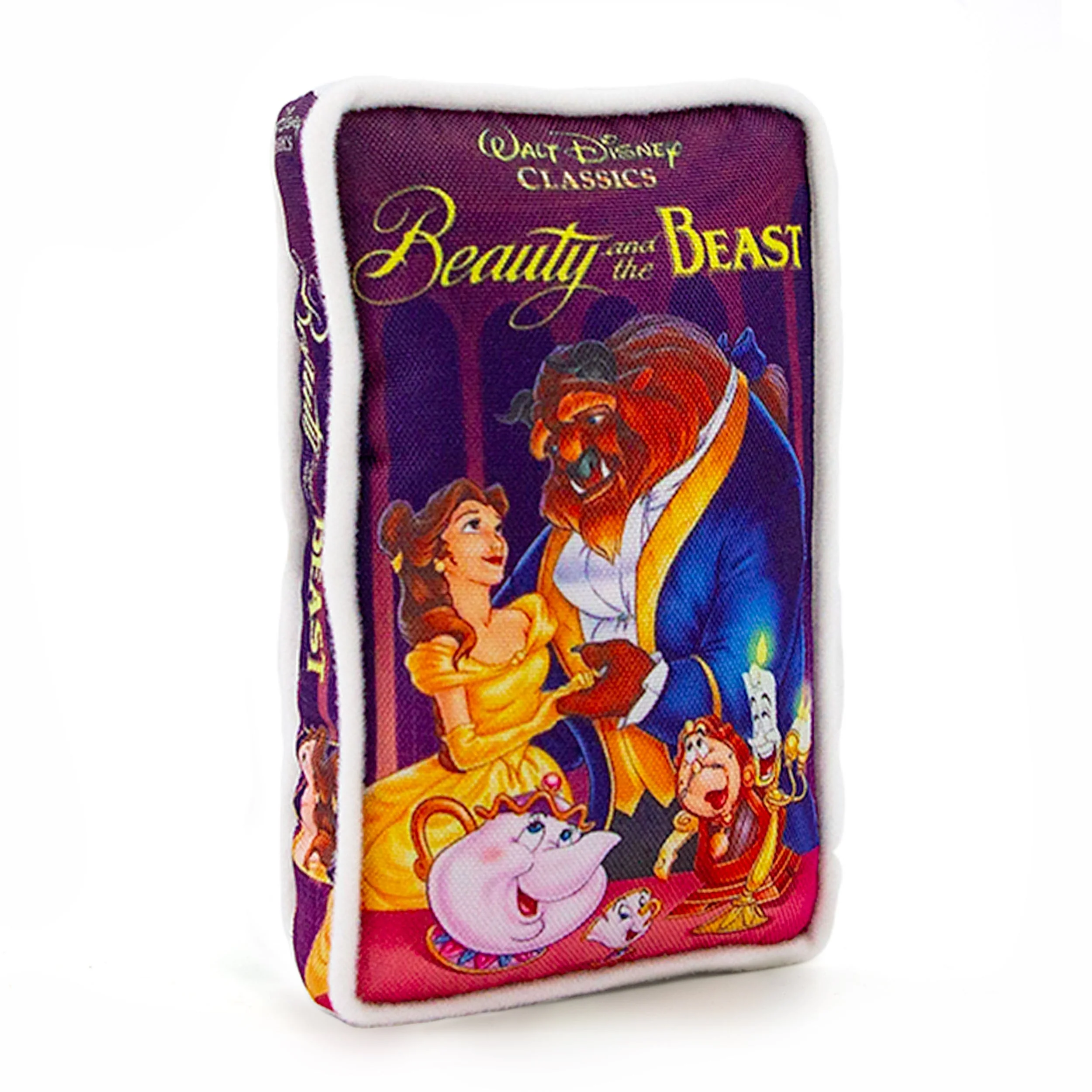 Dog Toy Squeaker Plush - Disney Beauty and the Beast VHS Tape Replica - Image 2
