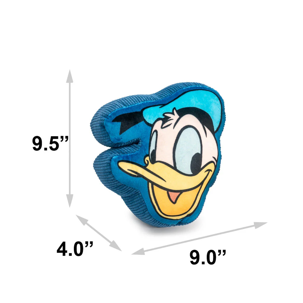 Dog Toy Squeaker Plush - Disney Donald Duck Smiling Face Blue - Image 4
