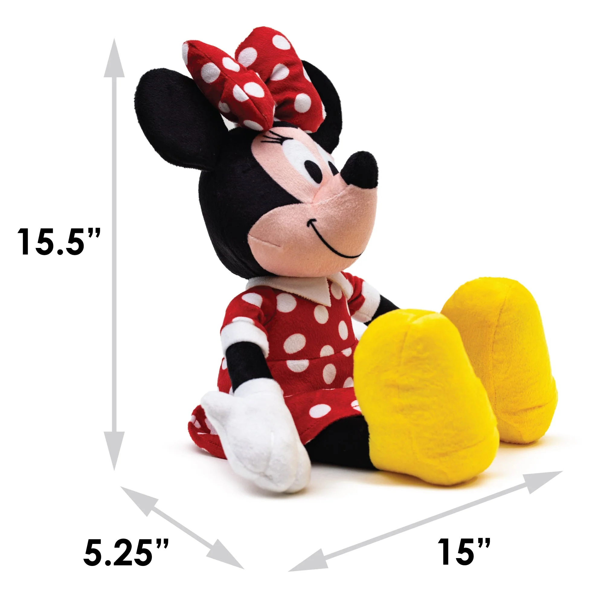 Dog Toy Squeaker Plush - Disney Minnie Mouse Smiling Sitting Pose - Image 5