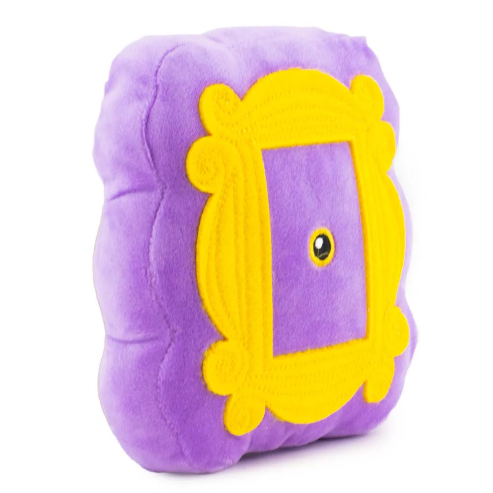 Dog Toy Squeaker Plush - Friends Monica's Peephole Frame Purple Yellows - Image 2