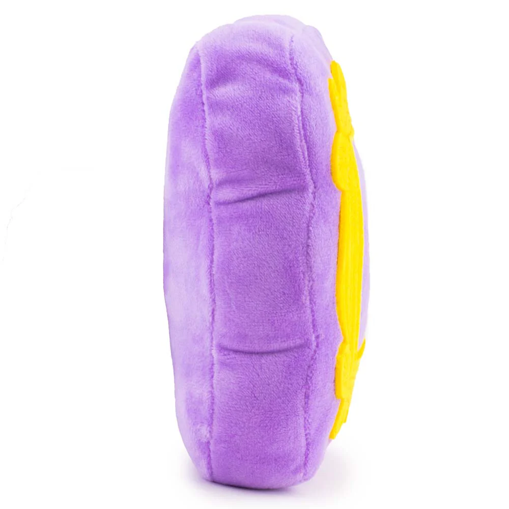 Dog Toy Squeaker Plush - Friends Monica's Peephole Frame Purple Yellows - Image 3
