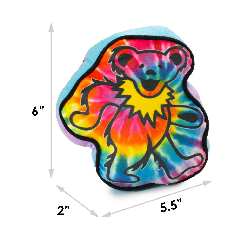Dog Toy Squeaker Plush - Grateful Dead Dancing Bear Tie Dye Multi Color - Image 4