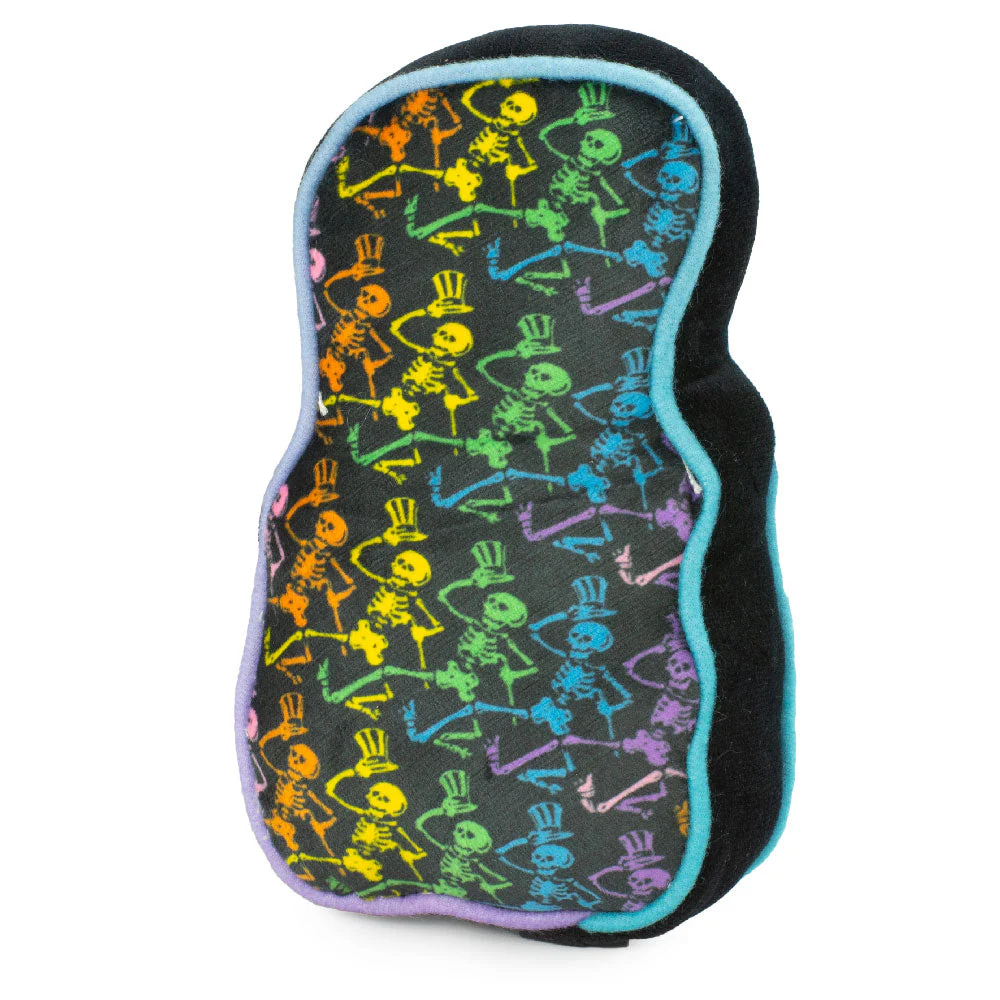 Dog Toy Squeaker Plush - Grateful Dead Skeleton Head Dancing Skeletons Black Multi Color - Image 2