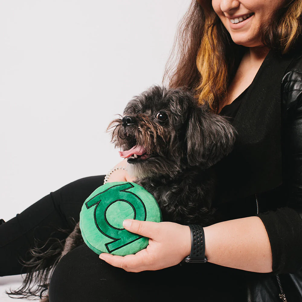 Dog Toy Squeaker Plush - Green Lantern Logo Round - Image 5